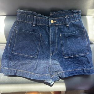 Zara Denim Paperbag Shorts